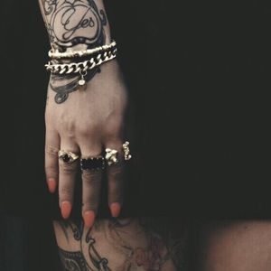 ✨ Concrete Polish 18k Gold Crystal Canyon Ring ✨